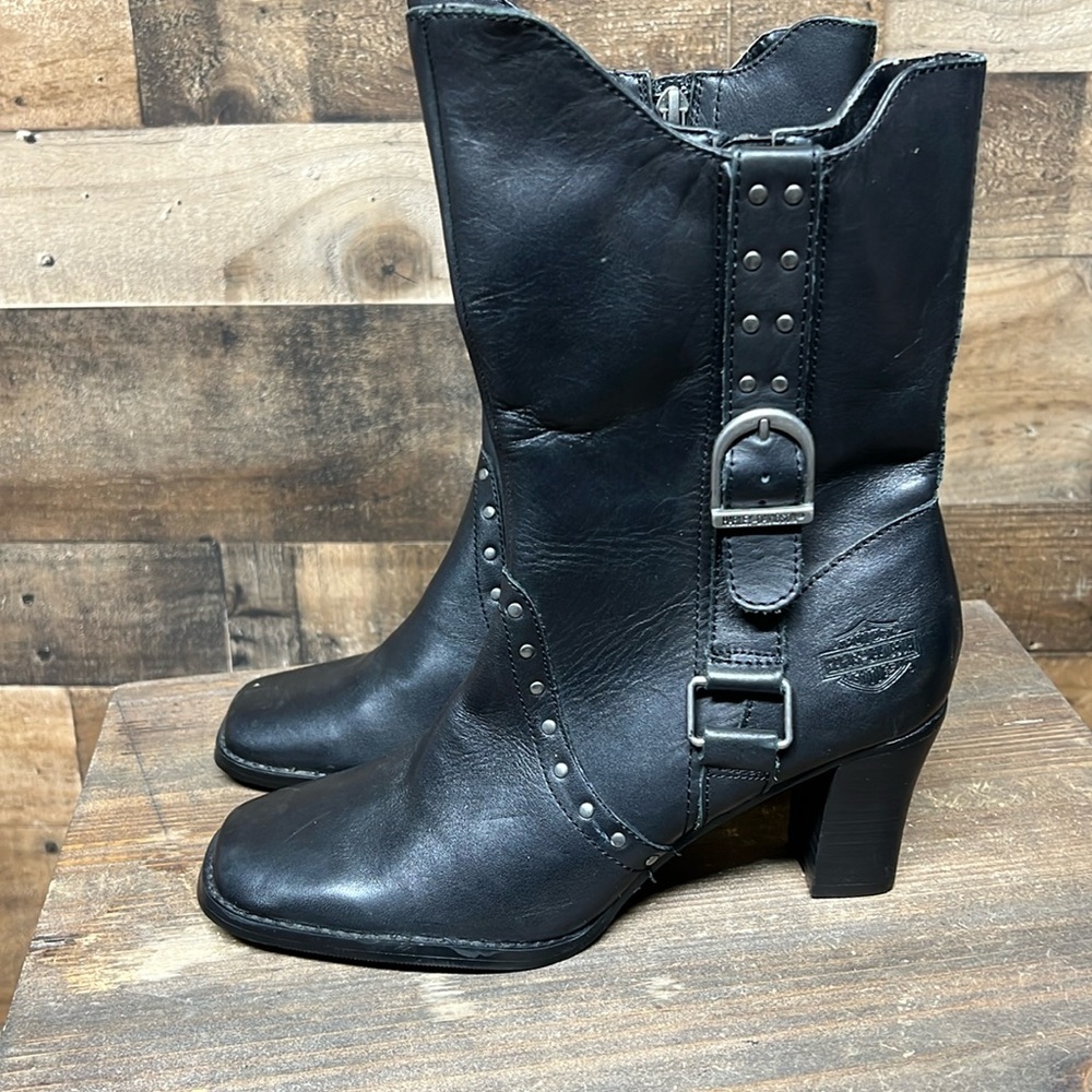 Harley Davidson Women’s Mid-Calf Boots‎ Johanna Black Size 6